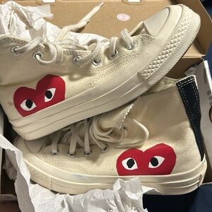 converse play comme des garcons worn a few times.